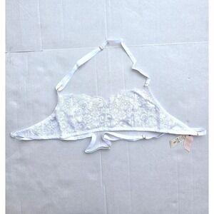 Free People X We Are HAH White Lace Halter Bralette Boho Milkmaid Strappy‎ Small